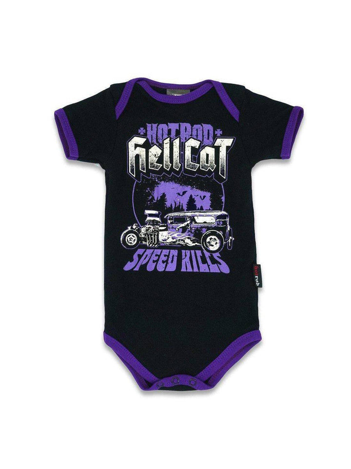 Hotrod Hellcat Speed Kills Baby Rompers - Poison Arrow Retro