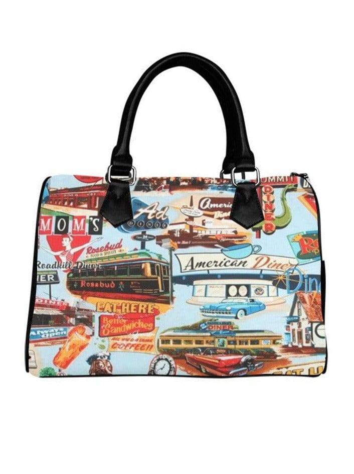 HAPPY DAZE DINER BARREL TYPE HANDBAG - Poison Arrow Retro