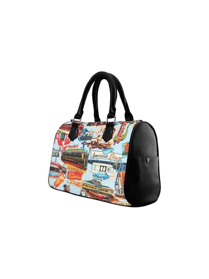 HAPPY DAZE DINER BARREL TYPE HANDBAG - Poison Arrow Retro