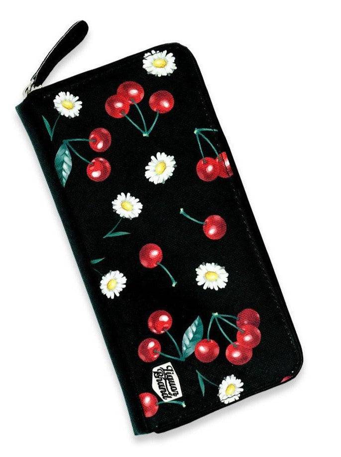 Liquorbrand Cherry Daisy Black Wallet - Poison Arrow Retro