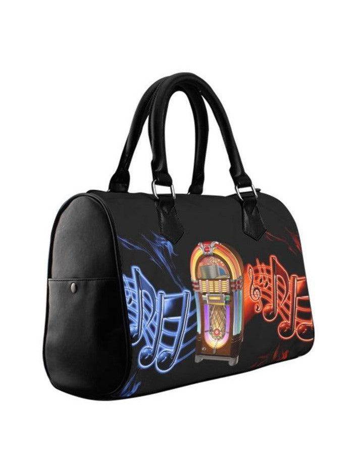 Neon Jukebox Barrel Type Handbag - Poison Arrow Retro