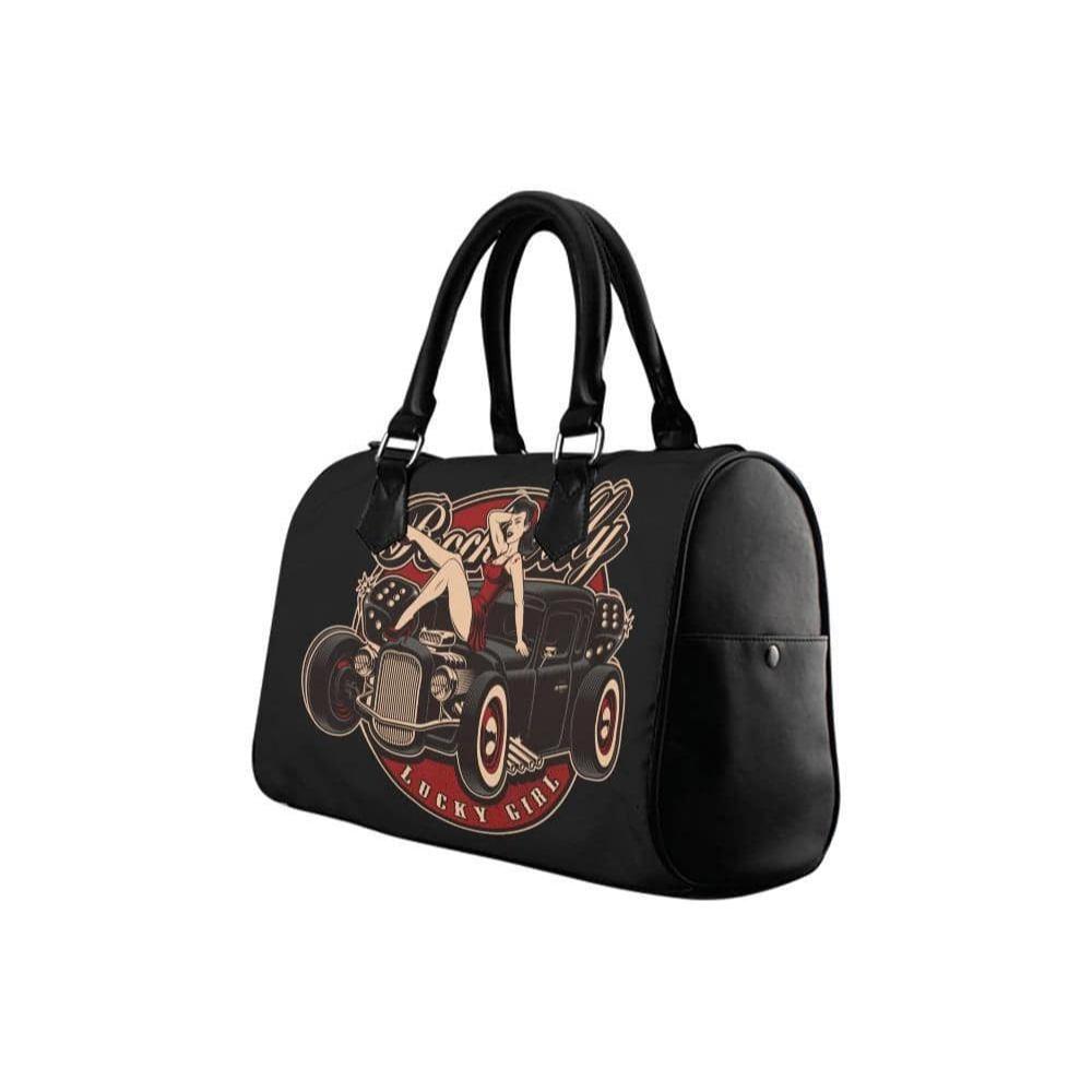 ROCKABILLY LUCKY GIRL BARREL TYPE BAG - Poison Arrow Retro