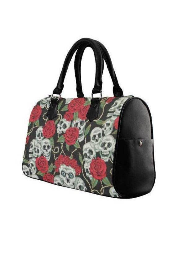 SKULLS n ROSES Barrel Type Handbag - Poison Arrow Retro