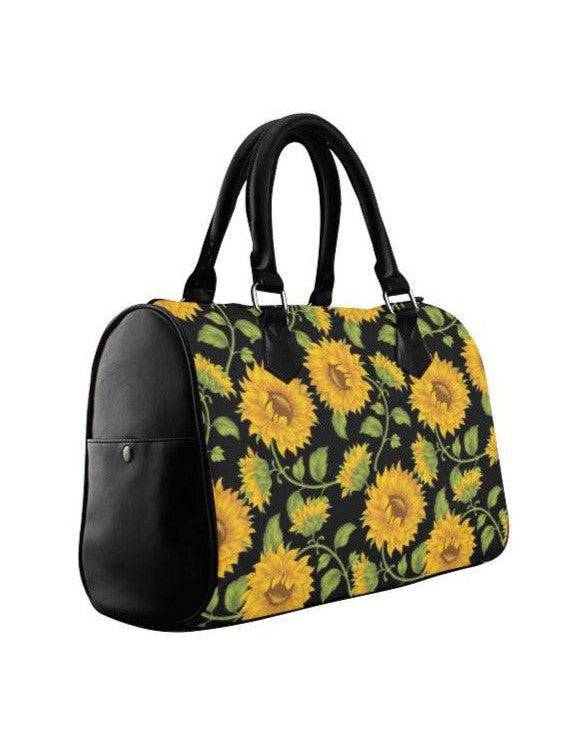 SUNFLOWERS BLACK Barrel Type Handbag - Poison Arrow Retro