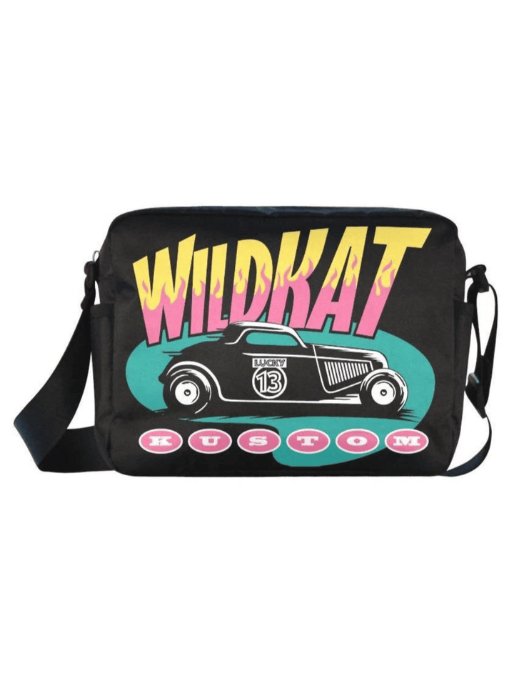 UNISEX Crossbody Nylon Satchel Bag WILDKAT CUSTOMS - Poison Arrow Retro