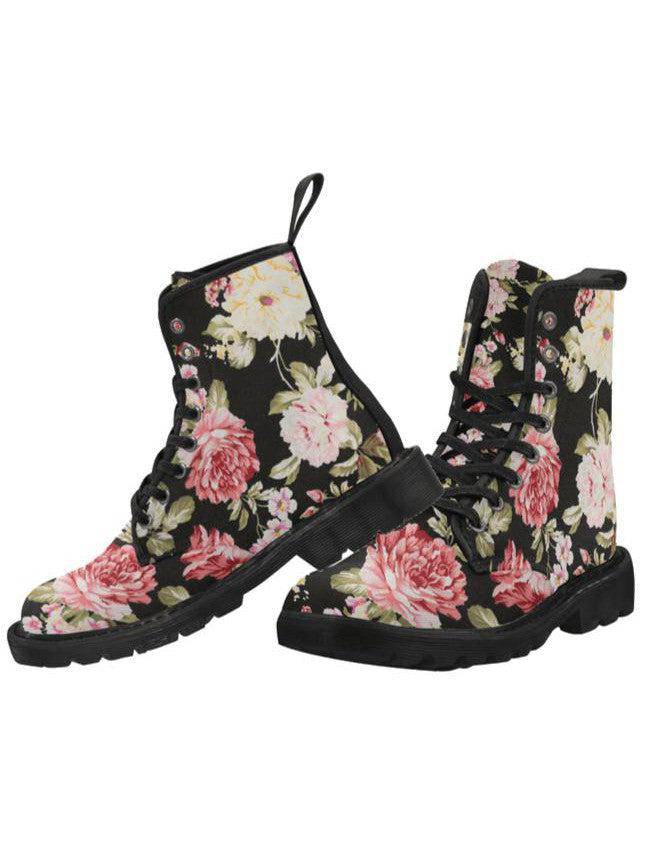 DAHLIAS Women's Lace Up Canvas Boots - Poison Arrow Retro