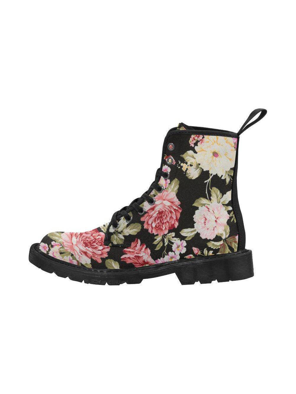 DAHLIAS Women's Lace Up Canvas Boots - Poison Arrow Retro