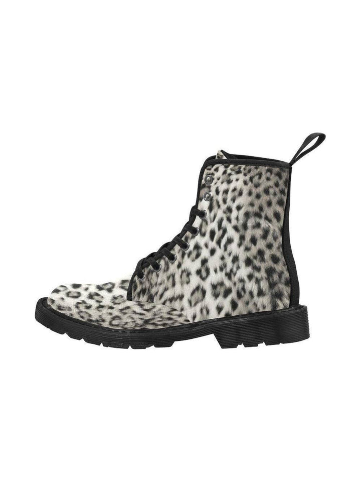 SNOW LEOPARD Women's Lace Up Canvas Boots - Poison Arrow Retro