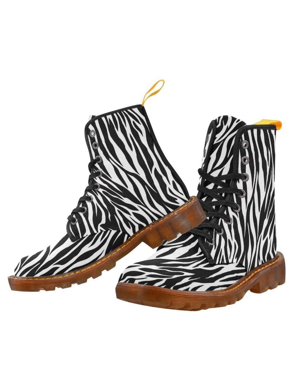 ZEBRA Women's Lace Up Combat Boots - Poison Arrow Retro