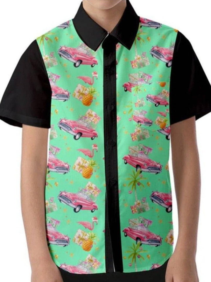 Tropical Christmas Kids' Unisex Short Sleeve Shirt - Poison Arrow Retro