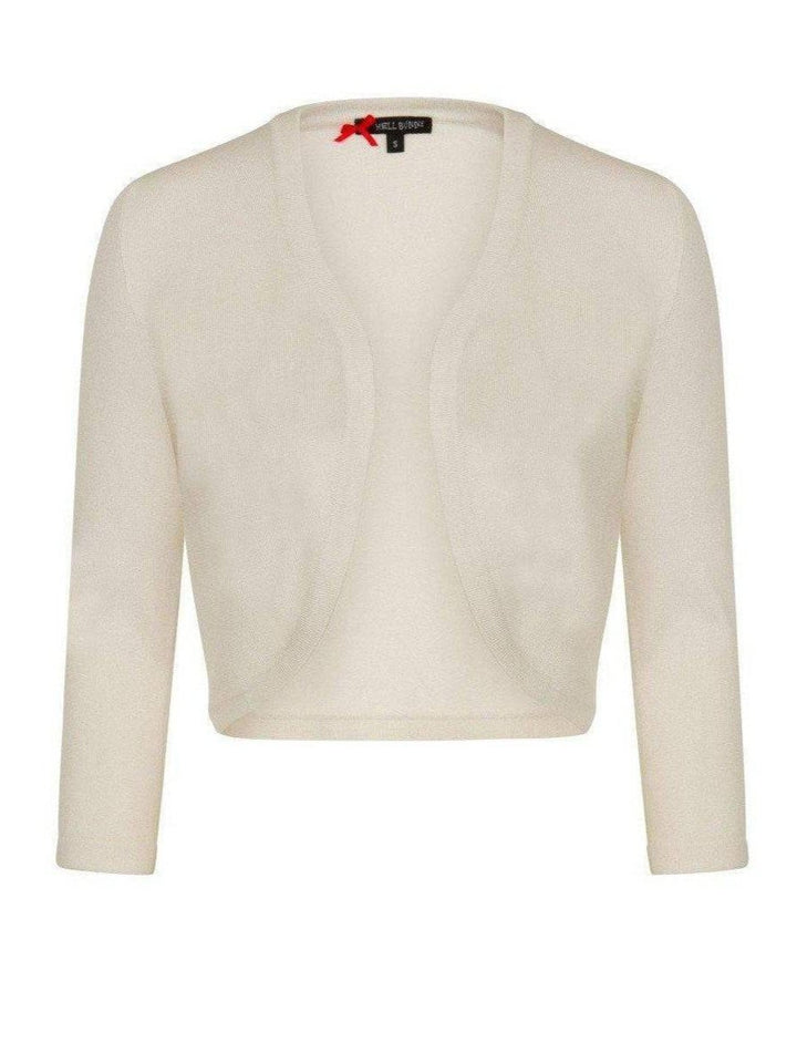 HELL BUNNY MAGGIE BOLERO IVORY - Poison Arrow Retro