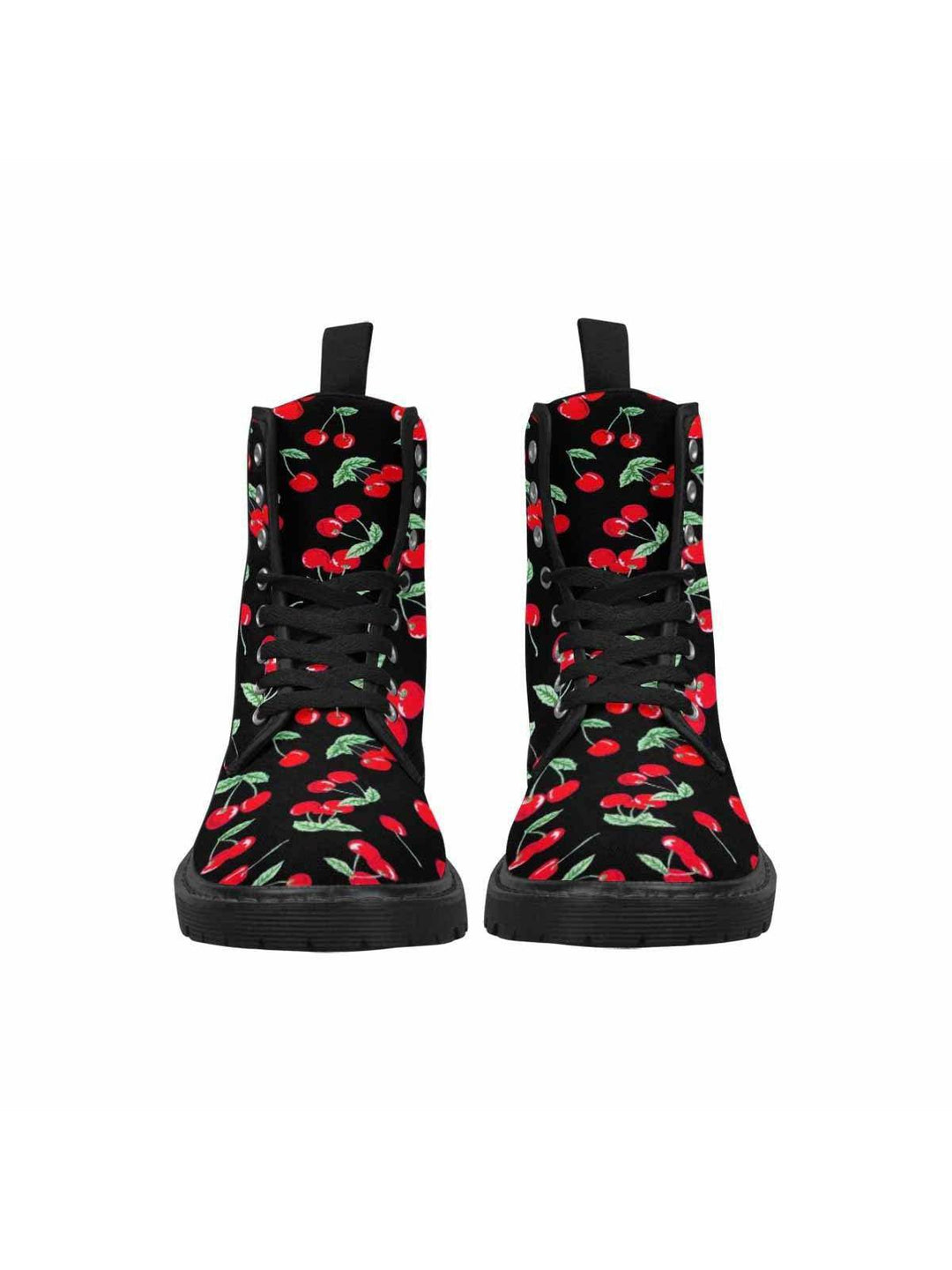 Cherry Pops Women's Lace Up Canvas Boots - Poison Arrow Retro