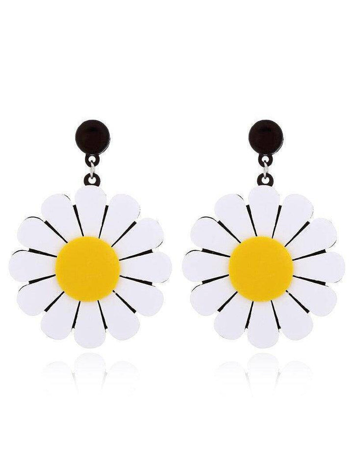 DAISIES DAISY Acrylic Drop/Dangle Stud Post Earrings - Poison Arrow Retro