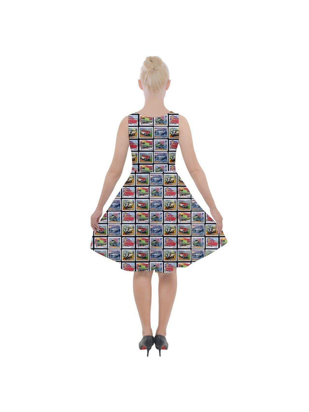 AUSSIE BUILT KNEE LENGTH SKATER DRESS WITH POCKETS - Poison Arrow Retro