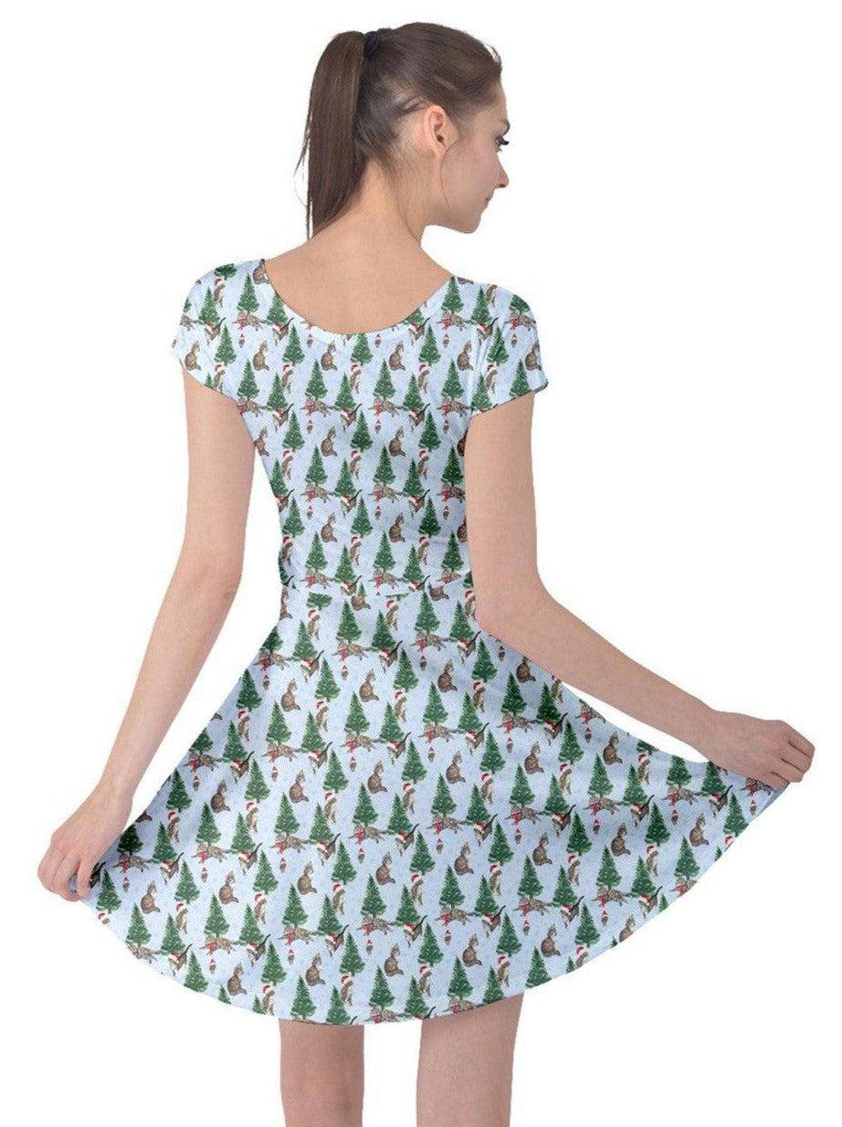 Christmas Cats Cap Sleeve Dress - Poison Arrow Retro