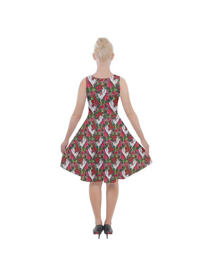 Christmas Cats Knee Length Skater Dress With Pockets