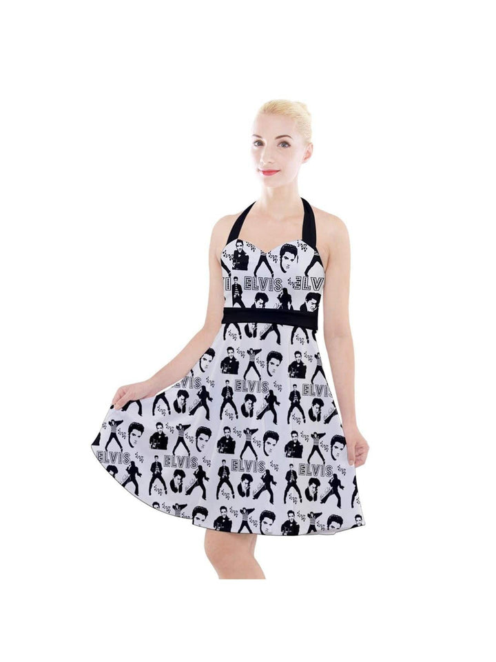 Elvis Halter Party Swing Dress