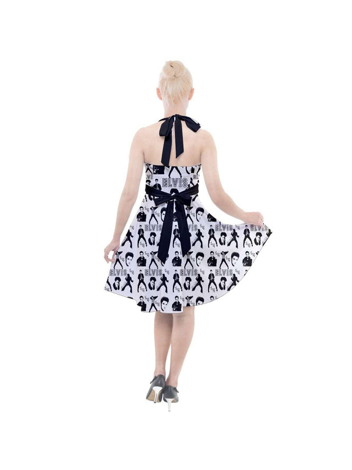 Elvis Halter Party Swing Dress - Poison Arrow Retro