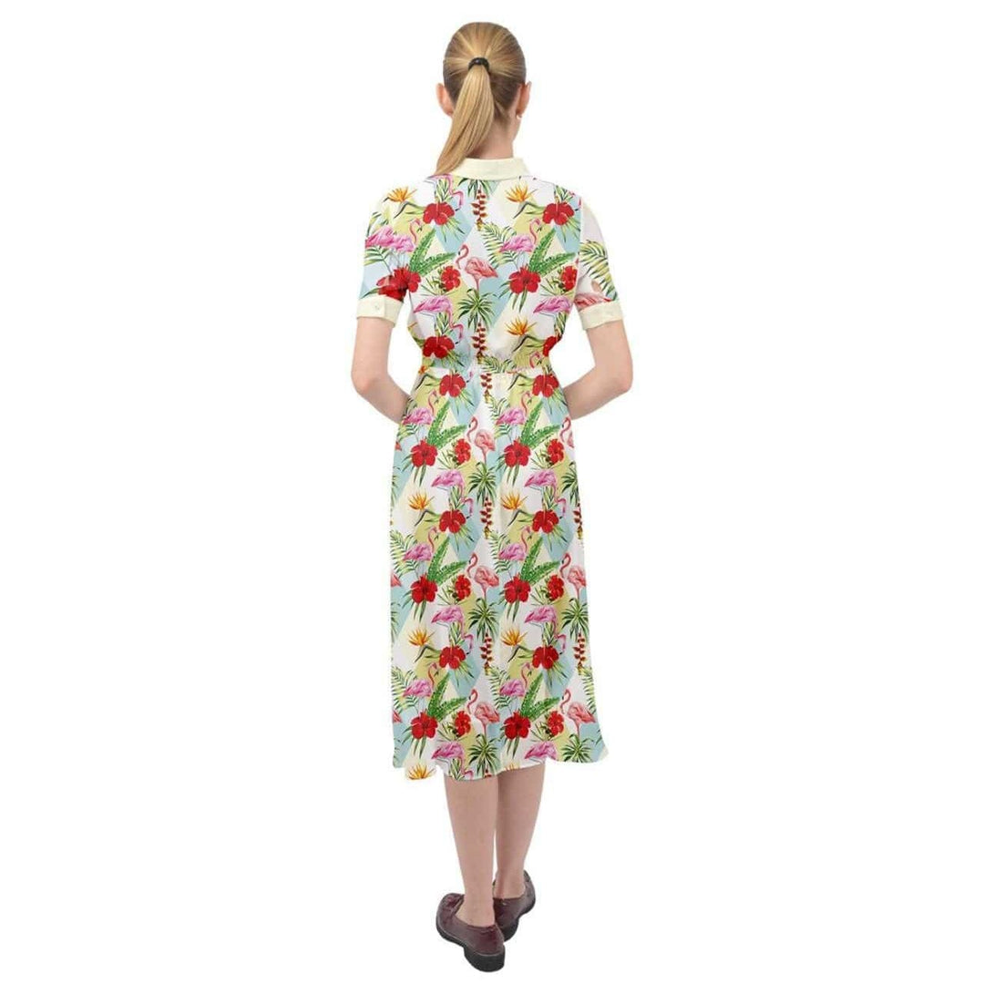 Flamingos Ava 1940s Style Vintage Dress - Poison Arrow Retro