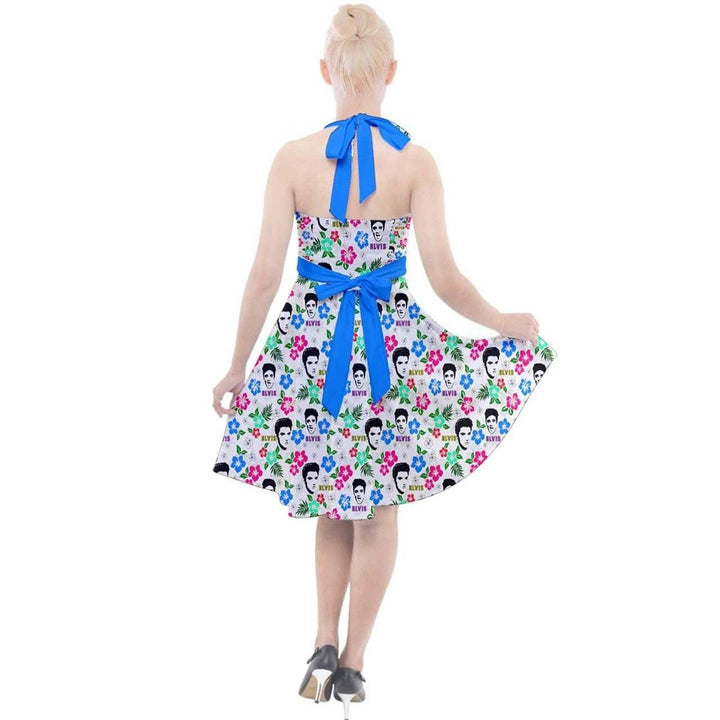 Hawaii Elvis Halter Party Swing Dress - Poison Arrow Retro