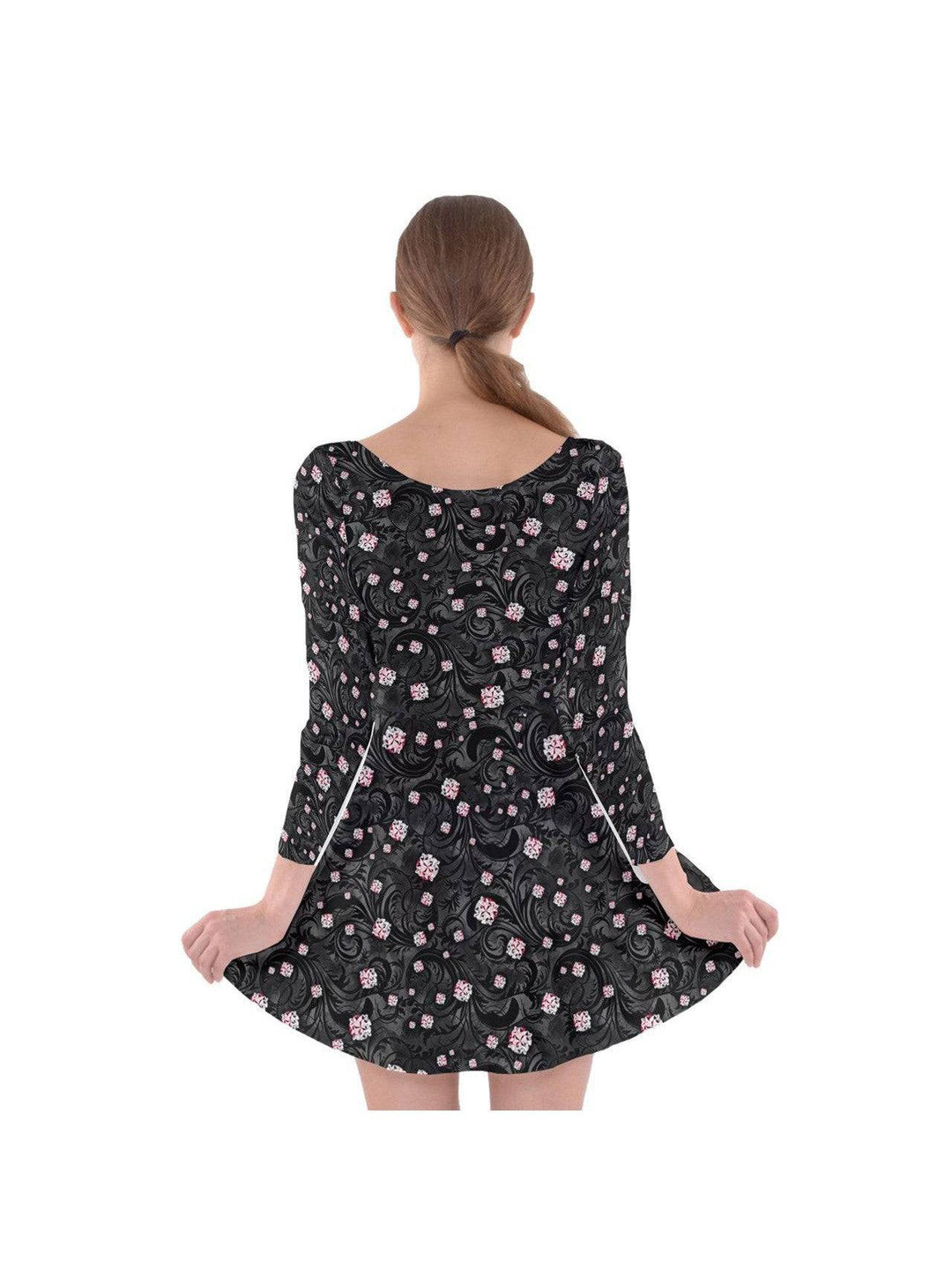 HOLLYWOOD Long Sleeve Skater Dress - Poison Arrow Retro