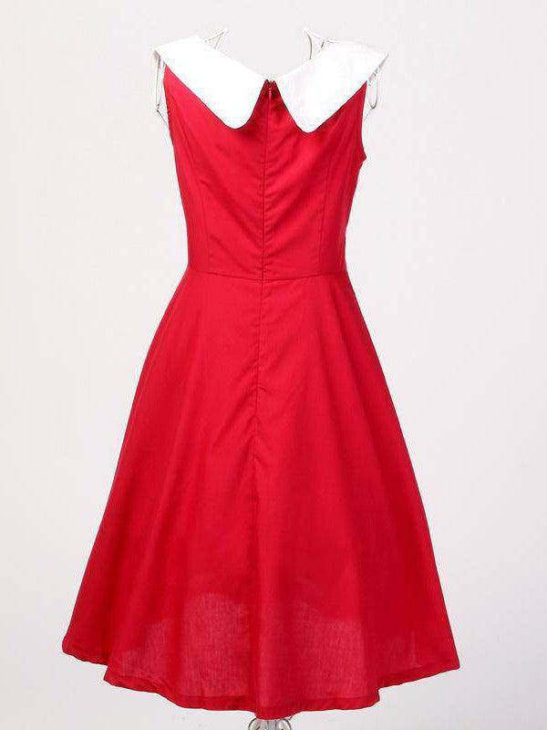 Jackie Ohhh Red Retro Midi Dress - Poison Arrow Retro