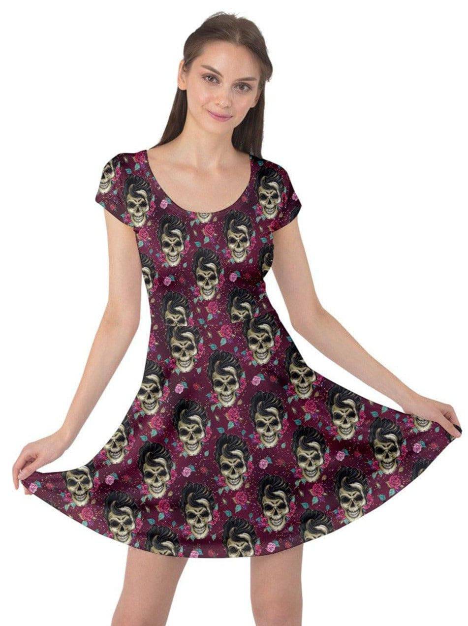 Legends of the Silver Scream Cap Sleeve Dress - Poison Arrow Retro