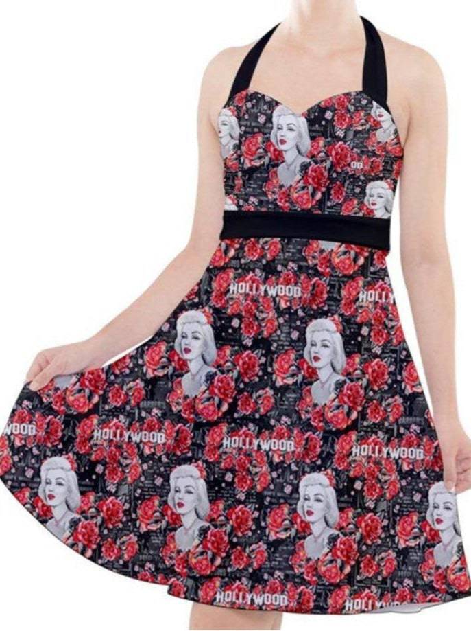 Marilyn Halter Party Swing Dress - Poison Arrow Retro