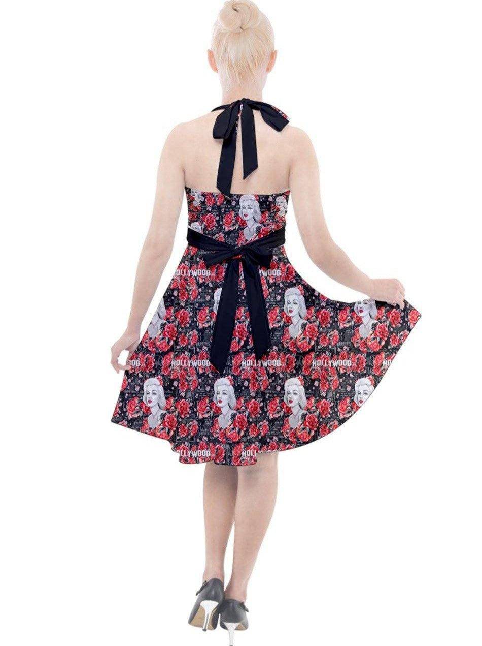 Marilyn Halter Party Swing Dress - Poison Arrow Retro