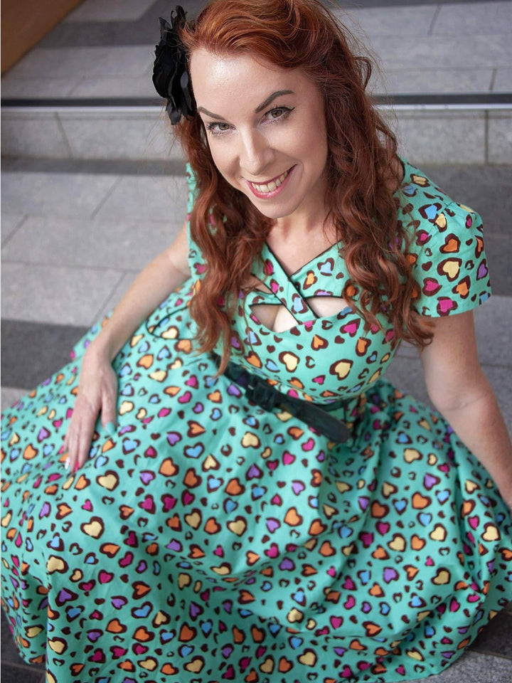 My Cheetin' Heart Vintage 50's Swing Dress - Poison Arrow Retro