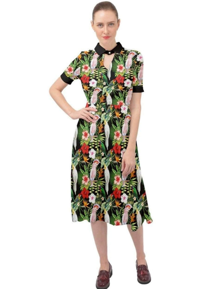 Parrots Ava 1940s Style Vintage Dress - Poison Arrow Retro