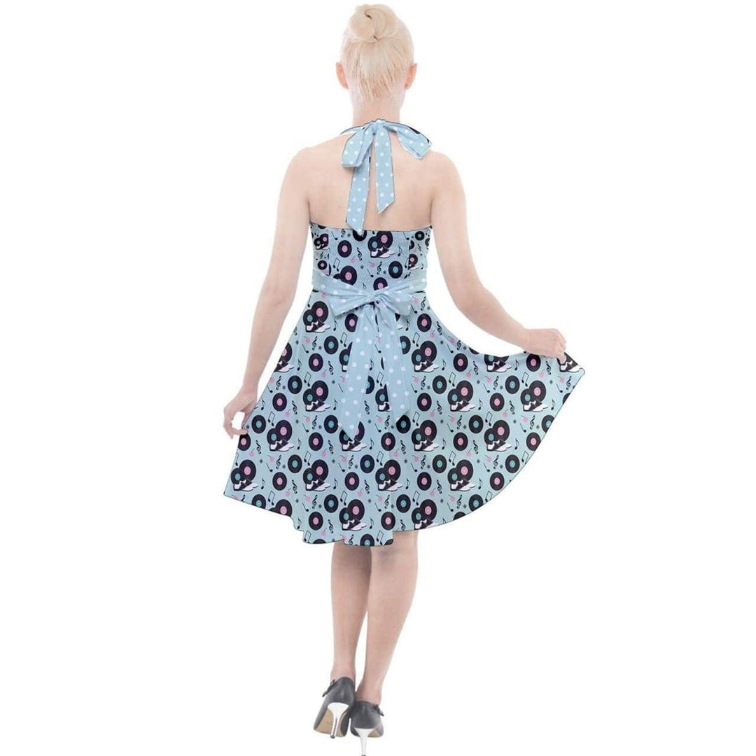 Rock n Bowl Halter Party Swing Dress - Poison Arrow Retro