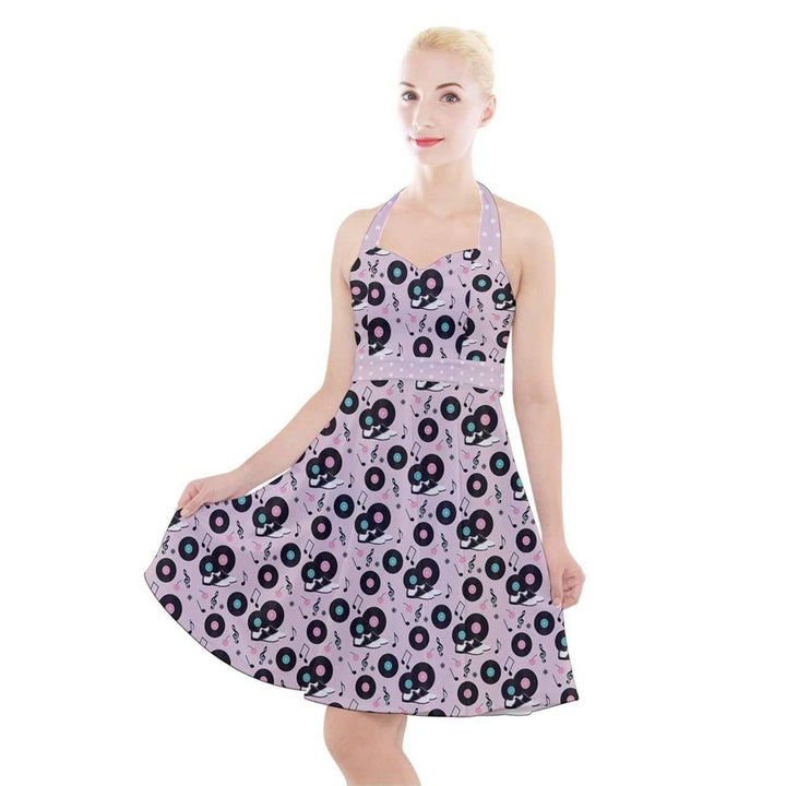 Rock n Bowl Halter Party Swing Dress - Poison Arrow Retro