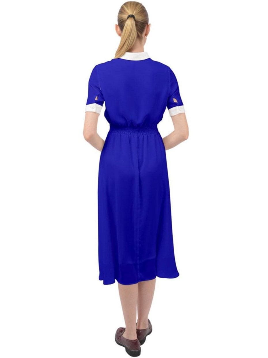 Royal Blue Ava 1940s Style Vintage Dress - Poison Arrow Retro