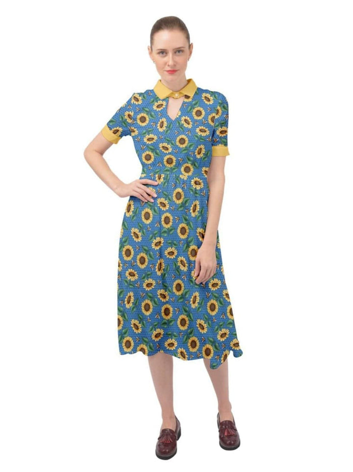 Sunny Bees Ava 1940s Style Vintage Dress - Poison Arrow Retro