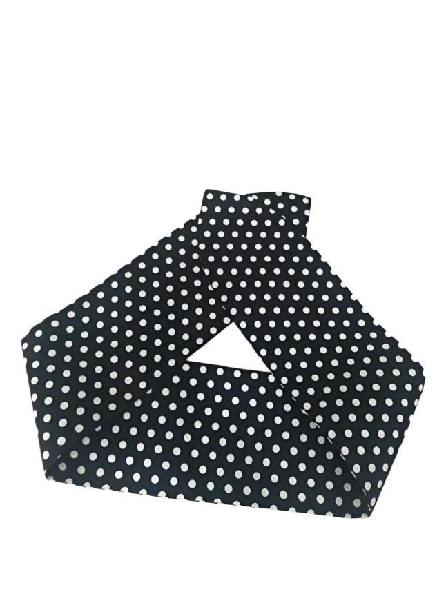 BLACK POLKA DOT WIRED ROCKABILLY HAIR TIE - Poison Arrow Retro