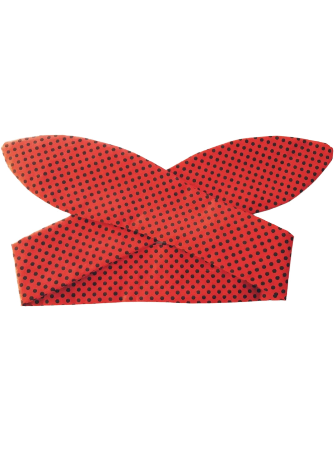 Red Black Polka Dots Rockabilly Hair Tie - Poison Arrow Retro