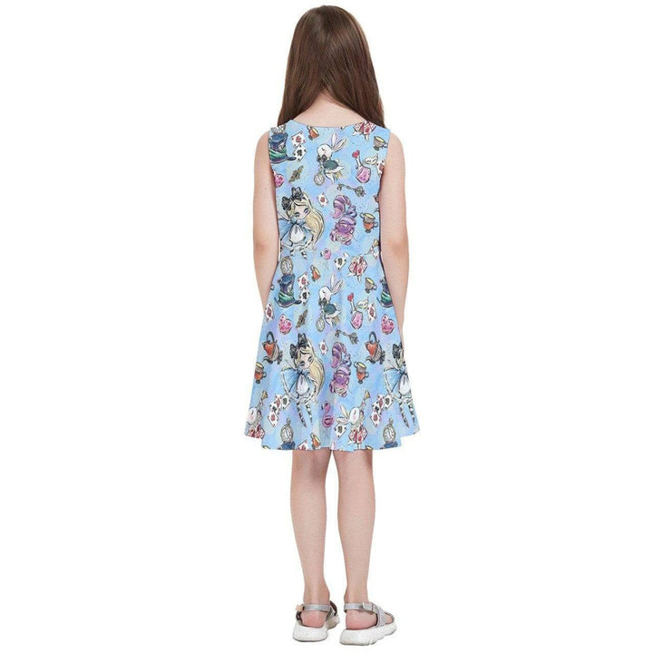 Alice in Wonderland Kids' Skater Dress - Poison Arrow Retro