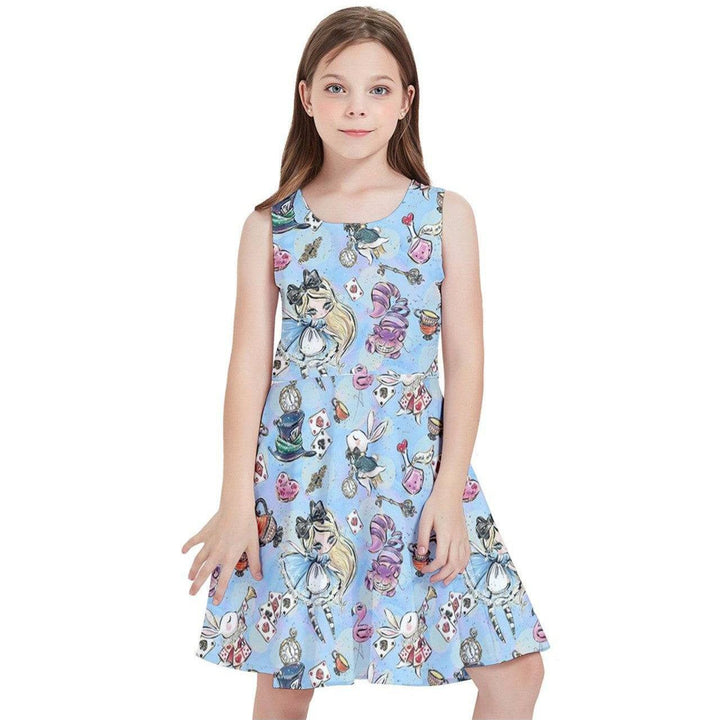 Alice in Wonderland Kids' Skater Dress - Poison Arrow Retro