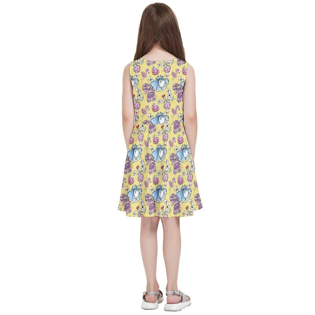 Alice in Wonderland Kids' Skater Dress - Poison Arrow Retro