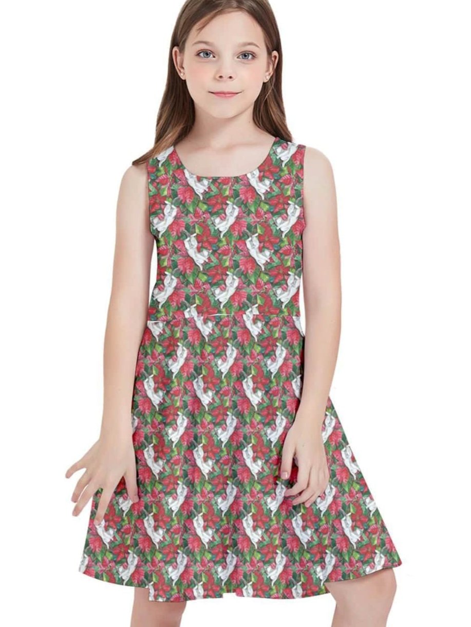 Christmas Cats Kids' Skater Dress - Poison Arrow Retro