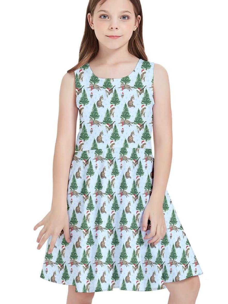 Christmas Cats Kids' Skater Dress - Poison Arrow Retro