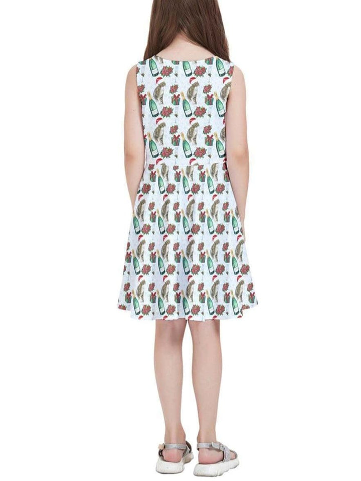 Christmas Cats Kids' Skater Dress - Poison Arrow Retro