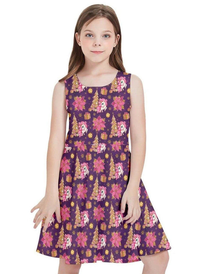 CHRISTMAS DRESSES UNICORNS GIRLS - Poison Arrow Retro