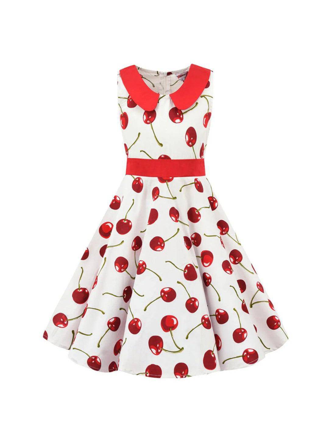 Girls Cherries Rockabilly Dress - Poison Arrow Retro