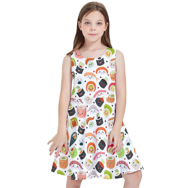 Sushi Kids' Skater Dress - Poison Arrow Retro