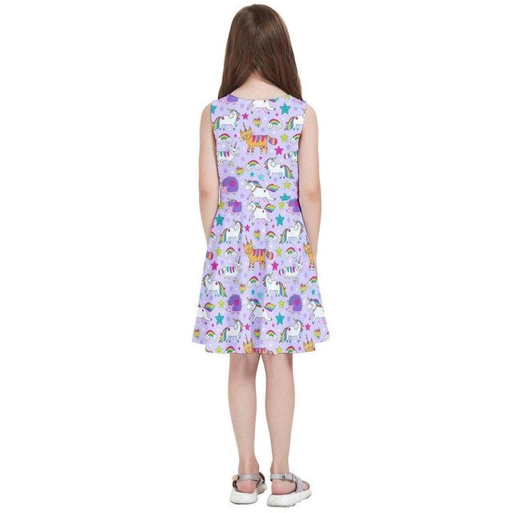 UNICORNS & UNICATS Kids' Skater Dress - Poison Arrow Retro