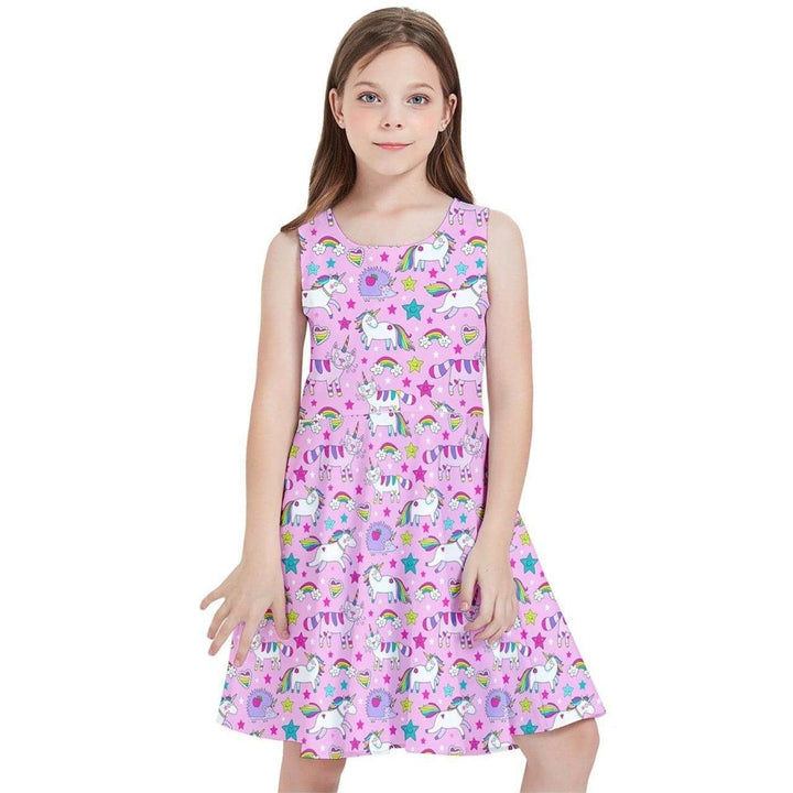 UNICORNS & UNICATS Kids' Skater Dress - Poison Arrow Retro