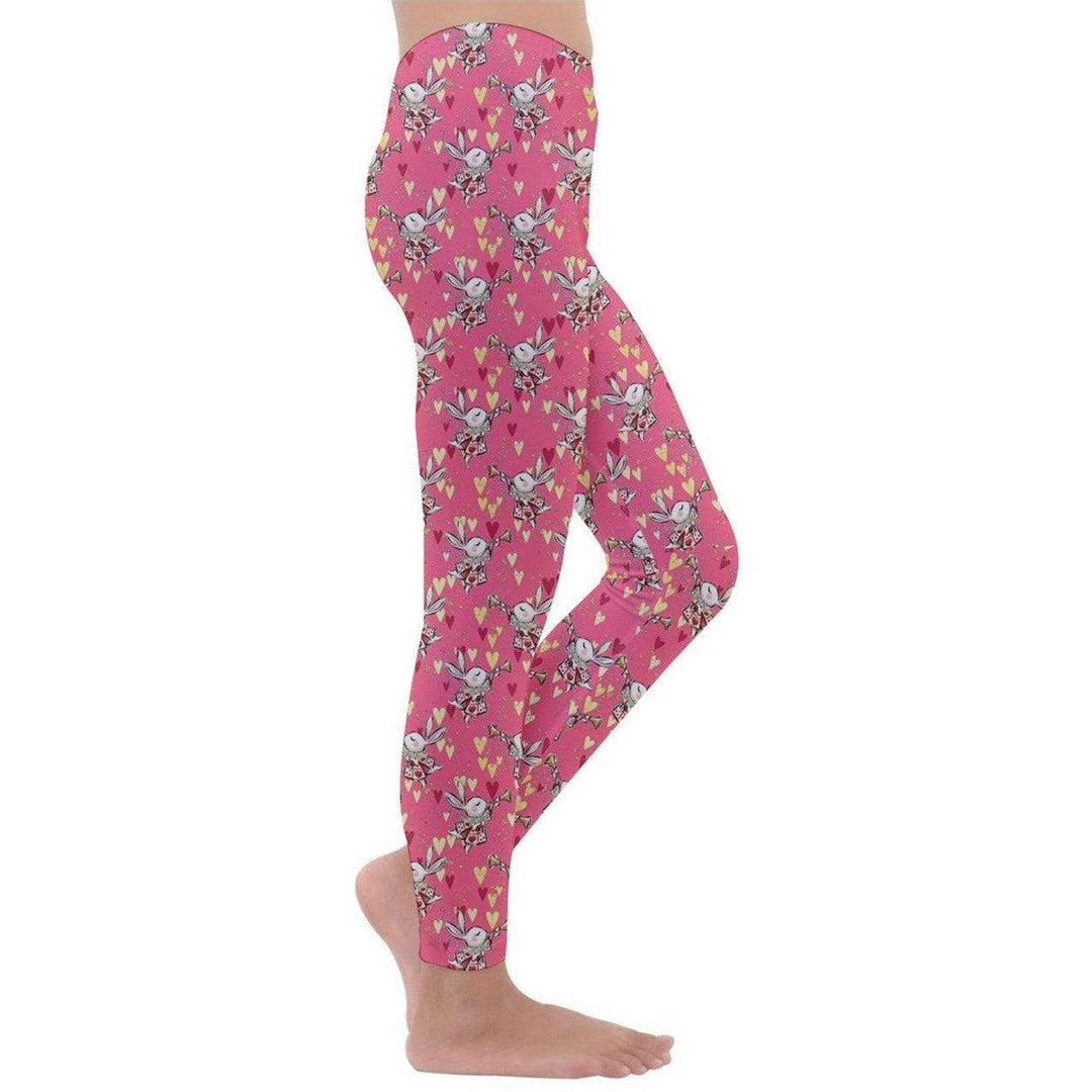 Down the Rabbit Hole Kids' Velour Leggings - Poison Arrow Retro