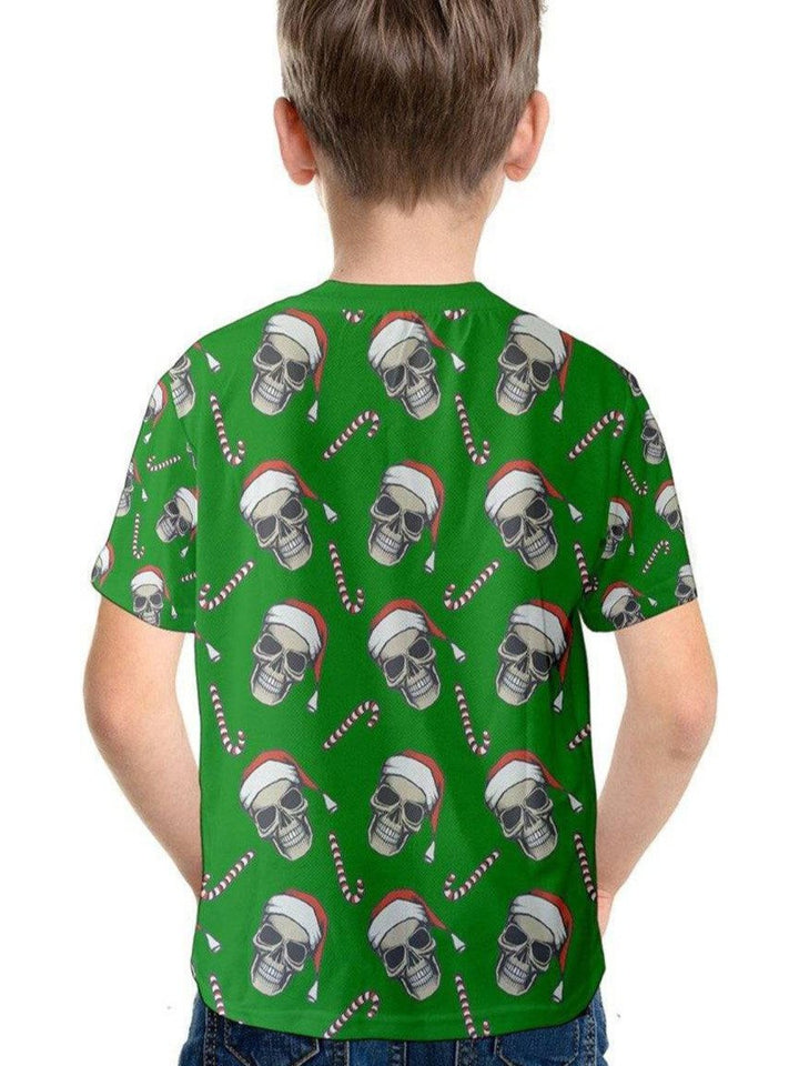 CHRISTMAS SKULLS Kids' Cotton Tee - Poison Arrow Retro